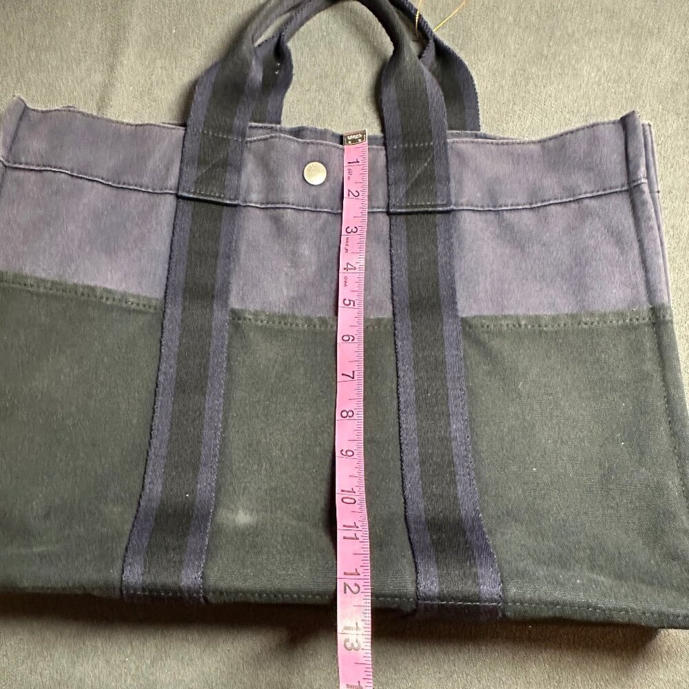 🖤 HERMÈS FOULE MM TOTE - BLACK NAVY HANDBAG 🖤 - Picture 13 of 13